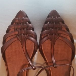 Melissa Bronze Mary Jane flats